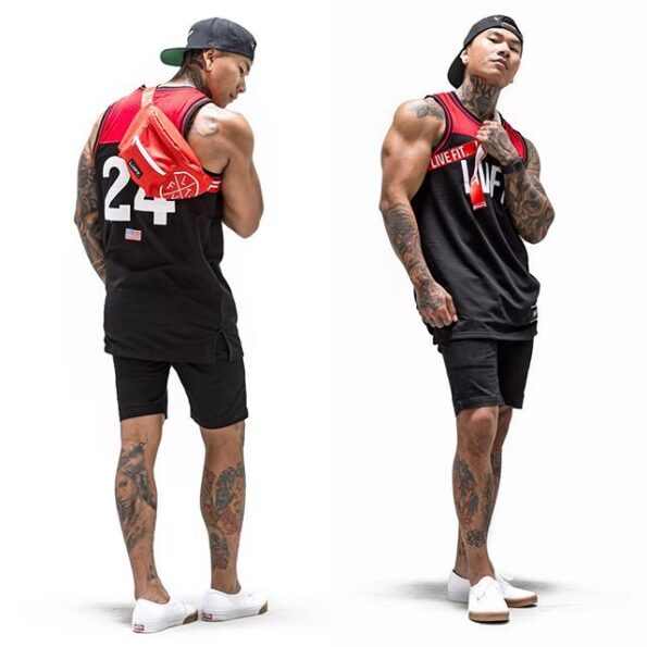 Sports and leisure men’s quick-drying vest fitness exercise basketball vest stitching muscular men’s fashion fitness clothing2