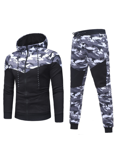 Men Sport Set Camouflage Tracksuit Male Hoodie Sport Trouser for Mens5